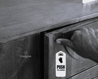 Horniman Circle Solid Wood Three Door Sideboard Cabinet Furniselan Natural Fiinish