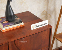 Horniman Circle Solid Wood Three Door Sideboard Cabinet Furniselan Brown Finish