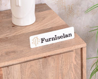 Horniman Circle Solid Wood Three Door Sideboard Cabinet Furniselan Natural Fiinish