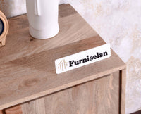 Horniman Circle Solid Wood Two Door Sideboard Cabinet Furniselan Natural Finish