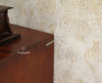 Horniman Circle Solid Wood Two Door Sideboard Cabinet Furniselan Brown Finish