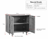 Horniman Circle Solid Wood Two Door Sideboard Cabinet Furniselan Natural Finish