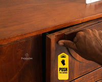 Horniman Circle Solid Wood Two Door Sideboard Cabinet Furniselan Brown Finish