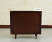 Horniman Circle Solid Wood Two Door Sideboard Cabinet Furniselan-Grey Finish