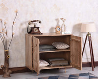 Horniman Circle Solid Wood Two Door Sideboard Cabinet Furniselan Natural Finish