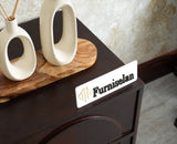 Horniman Circle Wooden One Door Bedside Table Nightstand Grey Finish