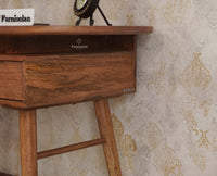 Hosur Solid Mango Wood Two Drawer Study Table - Console Table - Furniselan