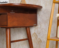 Hosur Solid Mango Wood Two Drawer Study Table With Chair - Study Table - Furniselan - Brown-Finish - Brown-Finish