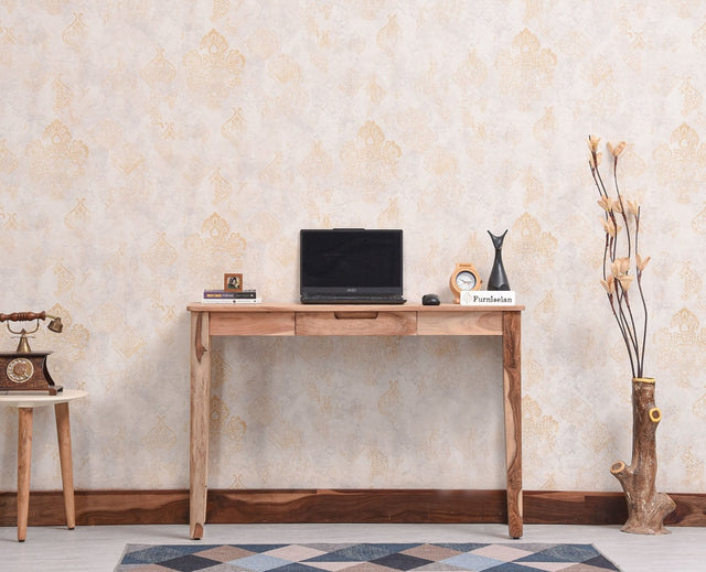 Hyderabad Study Table with one Drawer Furniselan Natural Finish