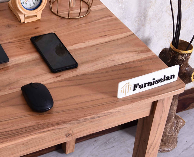 Hyderabad Study Table - Study Table - Furniselan - Natural Finish