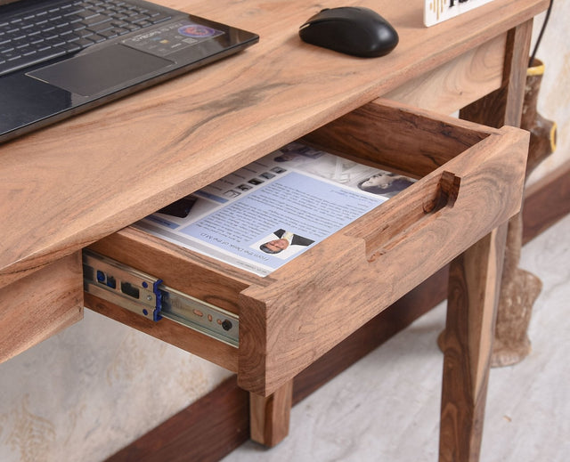 Hyderabad Study Table with one Drawer Furniselan Natural Finish