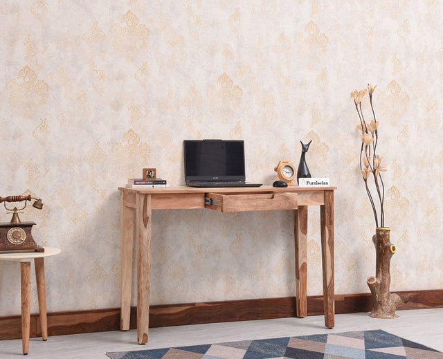 Hyderabad Study Table with one Drawer Furniselan Natural Finish