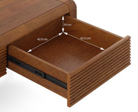 Ibiza Modern Coffee Table Two Drawers Furniselan Light Brown Finish