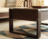 Ibiza Modern Coffee Table Two Drawers Grey Finish