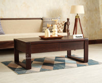 Ibiza Modern Coffee Table Two Drawers Grey Finish