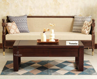 Ibiza Modern Coffee Table Two Drawers Grey Finish