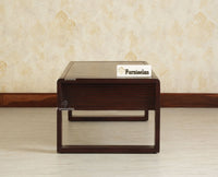 Ibiza Modern Coffee Table Two Drawers Grey Finish