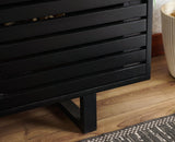 Indus Solid Wood Tv Cabinet - Tv Cabinet - Furniselan - Black-Finish