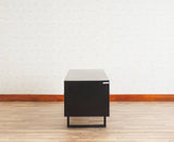 Indus Solid Wood Tv Cabinet - Tv Cabinet - Furniselan - Black-Finish