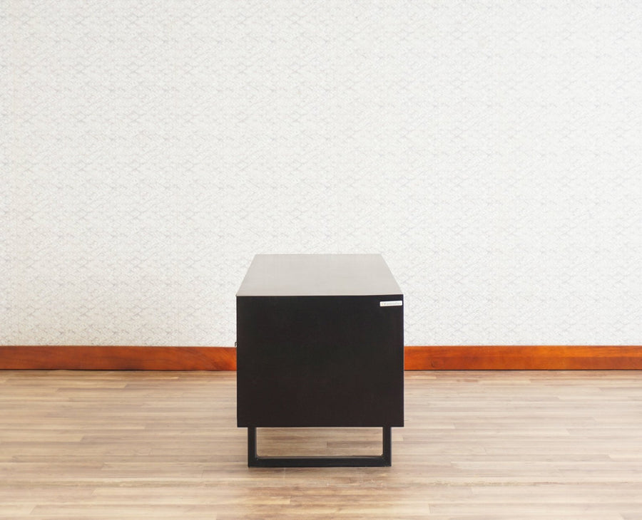 Indus Solid Wood Tv Cabinet - Tv Cabinet - Furniselan - Black-Finish