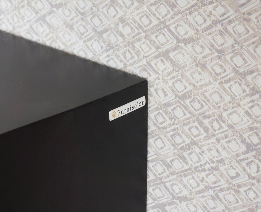 Indus Solid Wood Tv Cabinet - Tv Cabinet - Furniselan - Black-Finish