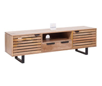 Indus Solid Wood Tv Cabinet - Tv Cabinet - Furniselan -Natural-Finish