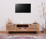 Indus Solid Wood Tv Cabinet - Tv Cabinet - Furniselan -Natural-Finish