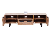 Indus Solid Wood Tv Cabinet - Tv Cabinet - Furniselan -Natural-Finish