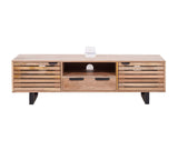 Indus Solid Wood Tv Cabinet - Tv Cabinet - Furniselan -Natural-Finish
