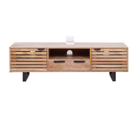 Indus Solid Wood Tv Cabinet - Tv Cabinet - Furniselan -Natural-Finish