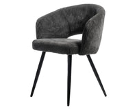 Iron Leaf Dining  Chair  – Modern Upholstered Dining Chair for Home & Café Grey
