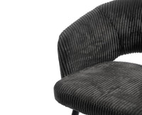 Iron Leaf Dining  Chair  – Modern Upholstered Dining Chair for Home & Café Grey