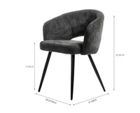 Iron Leaf Dining  Chair  – Modern Upholstered Dining Chair for Home & Café Grey