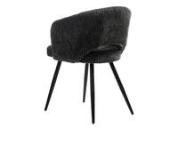 Iron Leaf Dining  Chair  – Modern Upholstered Dining Chair for Home & Café Grey
