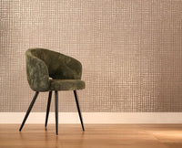 Iron Leaf Dining  Chair  – Modern Upholstered Dining Chair for Home & Café olive green