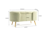 Islington  Polyester Storage Bench With Steel Legs Furniselan Green