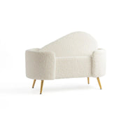 Islington  Polyester Storage Bench With Steel Legs Furniselan White
