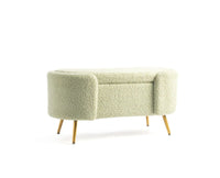 Islington  Polyester Storage Bench With Steel Legs Furniselan Green