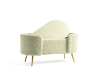 Islington  Polyester Storage Bench With Steel Legs Furniselan Green