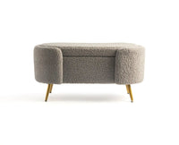 Islington  Polyester Storage Bench With Steel Legs Furniselan Grey