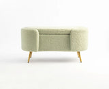 Islington  Polyester Storage Bench With Steel Legs Furniselan Green