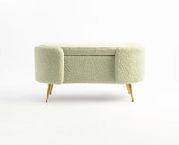 Islington  Polyester Storage Bench With Steel Legs Furniselan Green