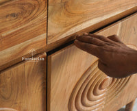 Italy Large Wooden Sideboard cabinet- 4 Doors and Drawers Furniselan Natural Finish