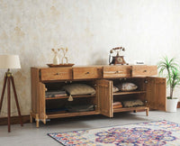 Italy Large Wooden Sideboard cabinet- 4 Doors and Drawers Furniselan