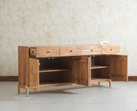 Italy Large Wooden Sideboard cabinet- 4 Doors and Drawers Furniselan Natural Finish