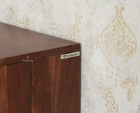 Italy Prime Solid Wood Four Door TV Cabinet Unit Furniselan Grey Finish