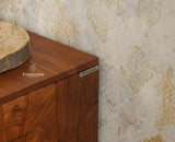 Italy Wooden One Door Nightstand Bedside Table Furniselan Brown Finish
