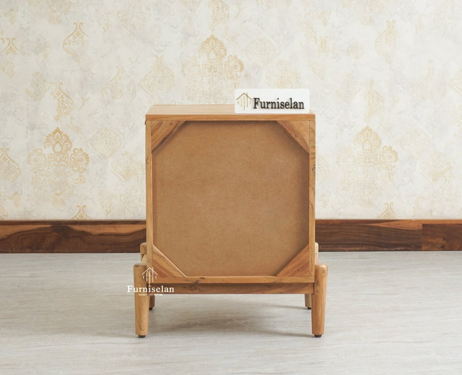 Italy Wooden One Door Nightstand Bedside Table Furniselan