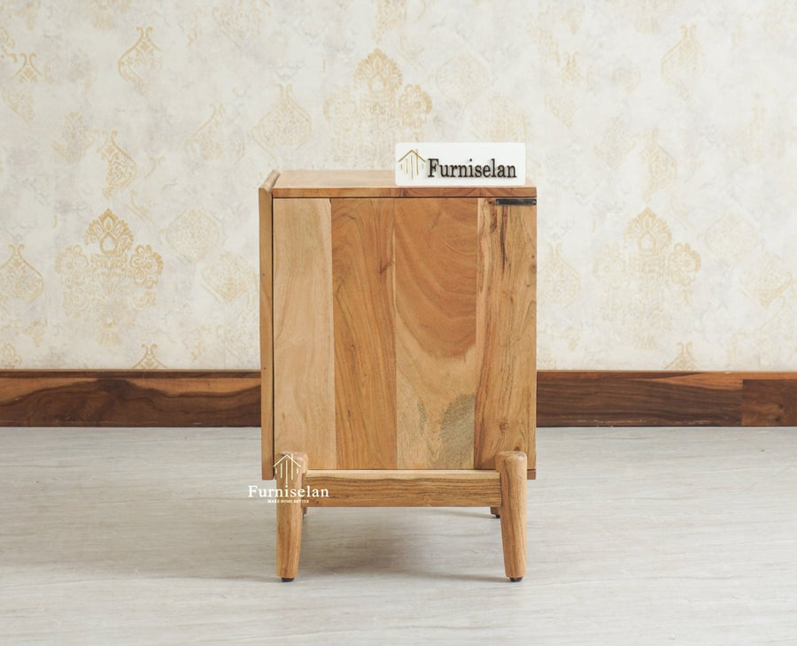 Italy Wooden One Door Nightstand Bedside Table Furniselan