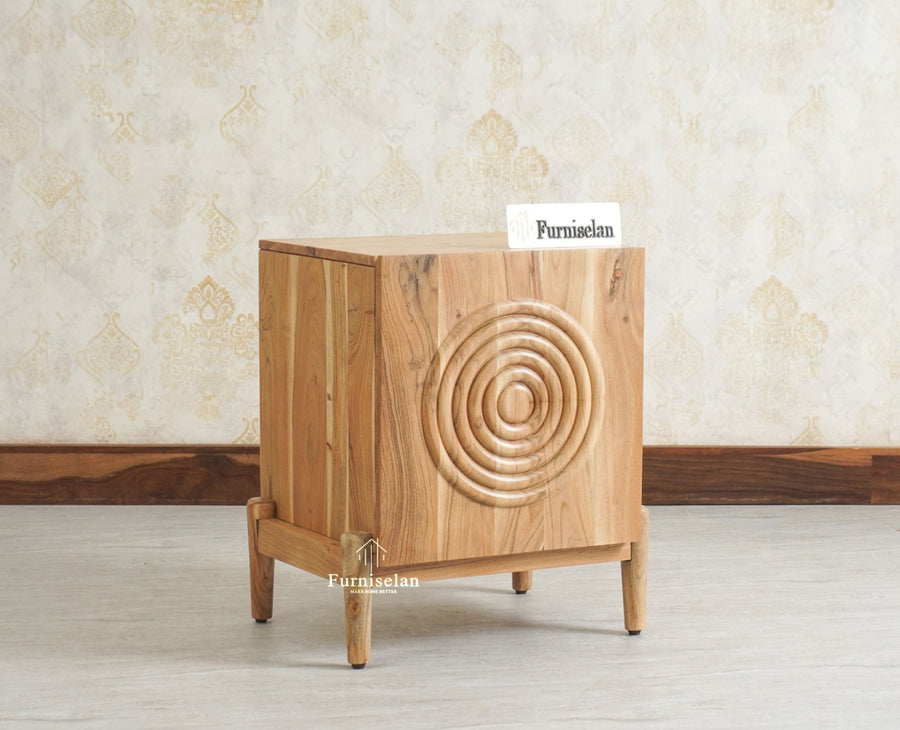 Italy Wooden One Door Nightstand Bedside Table Furniselan